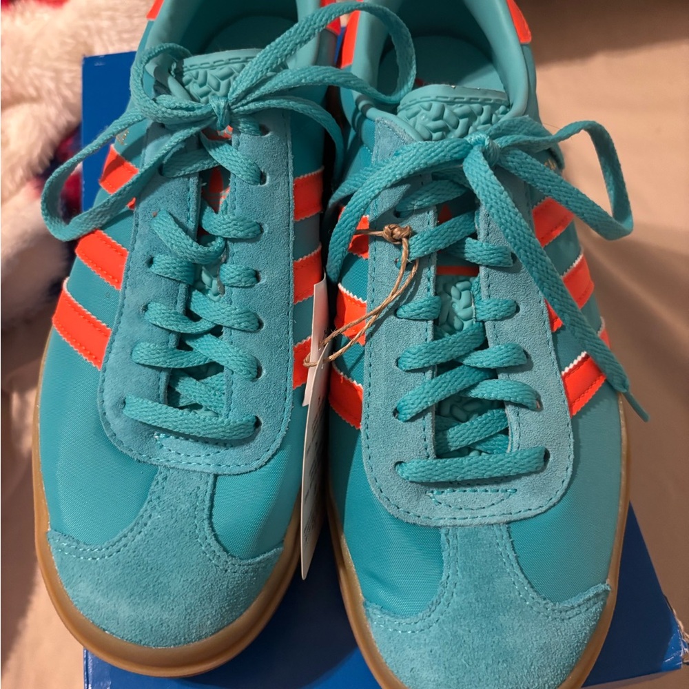 Adidas Teal and Orange Sneakers